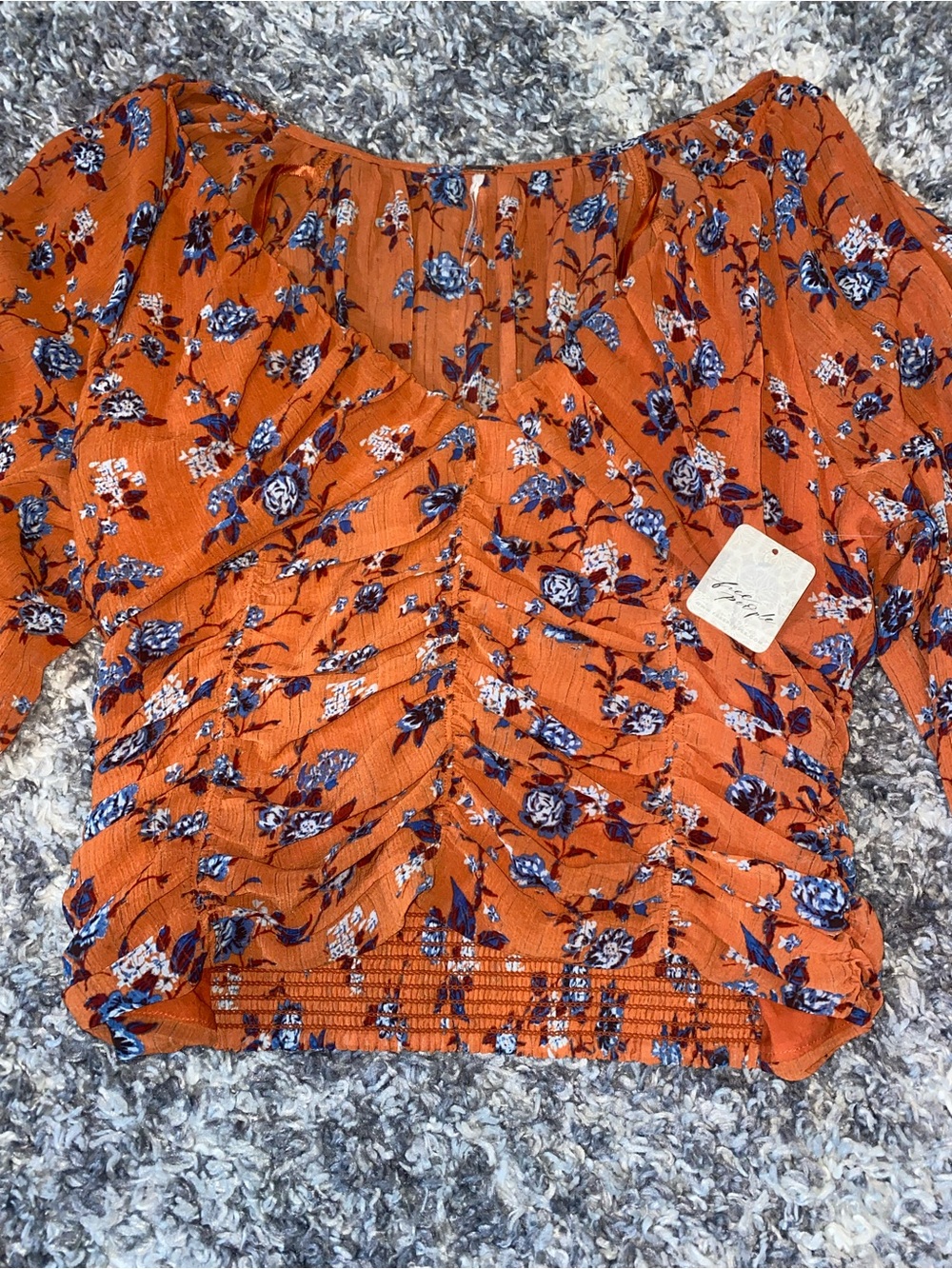 Free People Final Rose Blouse M - Picture 3 of 7
